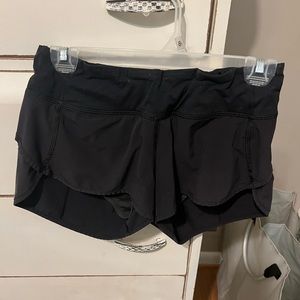 Black Lululemon Speed Up Shorts